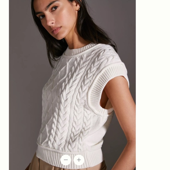 Maeve Cable Knit Vest - Picture 1 of 4